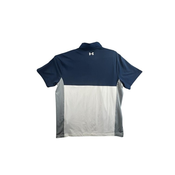 Under Armour Performance Polo Shirt Mens XL TG EG Loose Fit Navy Gray - Picture 6 of 6